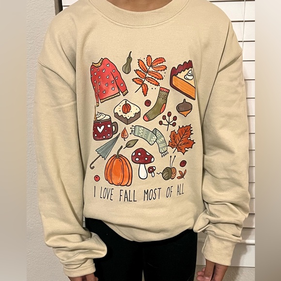 I Love Fall Most Of All Crewneck Sweater - Picture 2 of 4